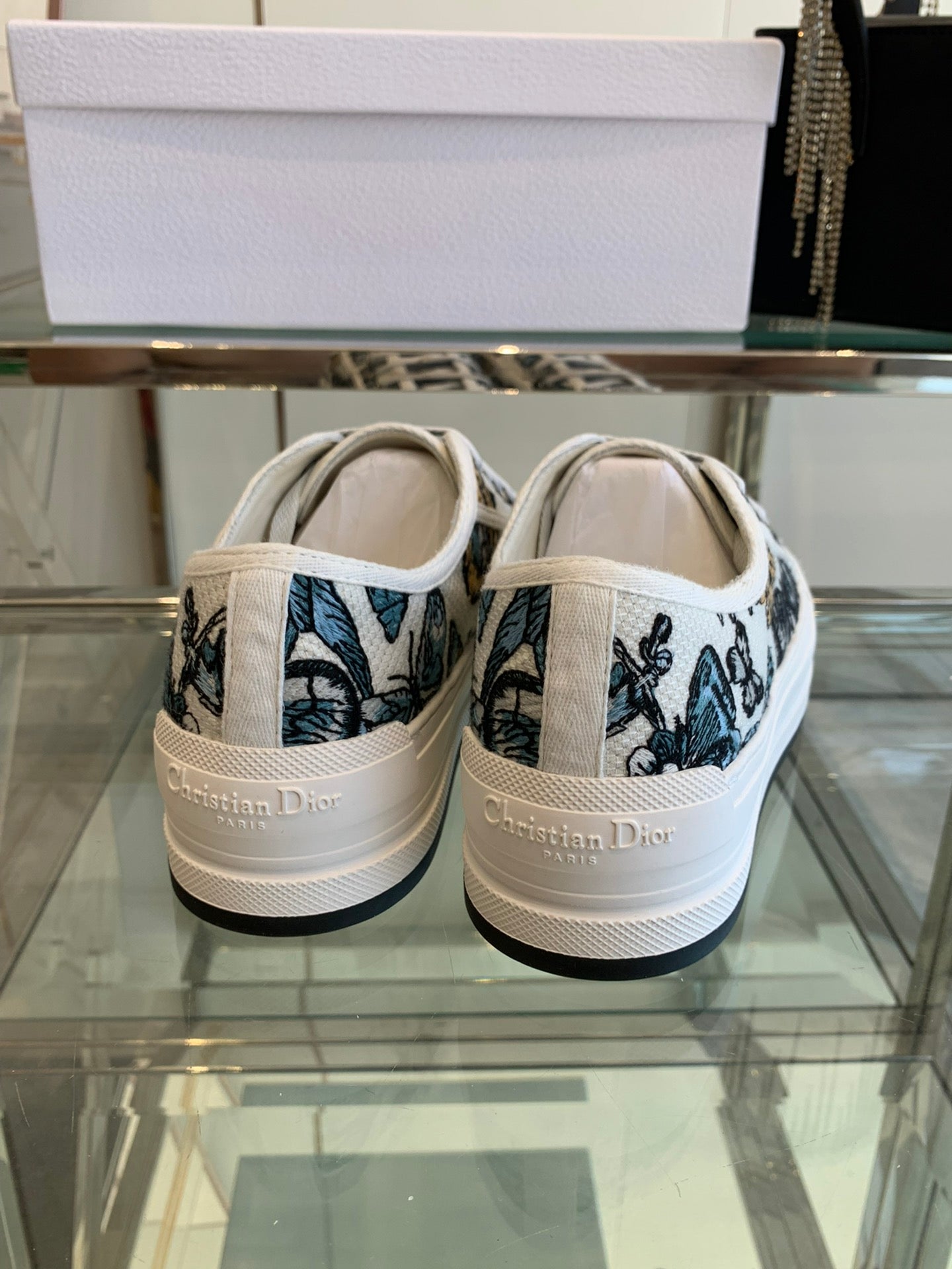 WALK'N PLATFORM SNEAKER IN COLORFUL EMBROIDERED FABRIC - 35