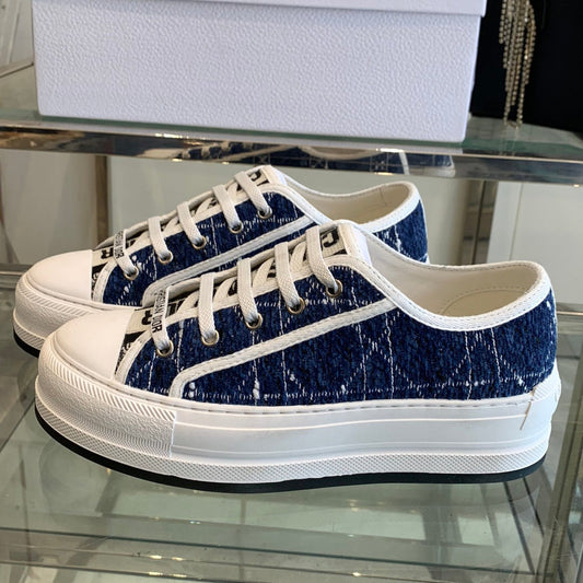 WALK'N PLATFORM SNEAKER DENIM BLUE CANNAGE TWEED - 35