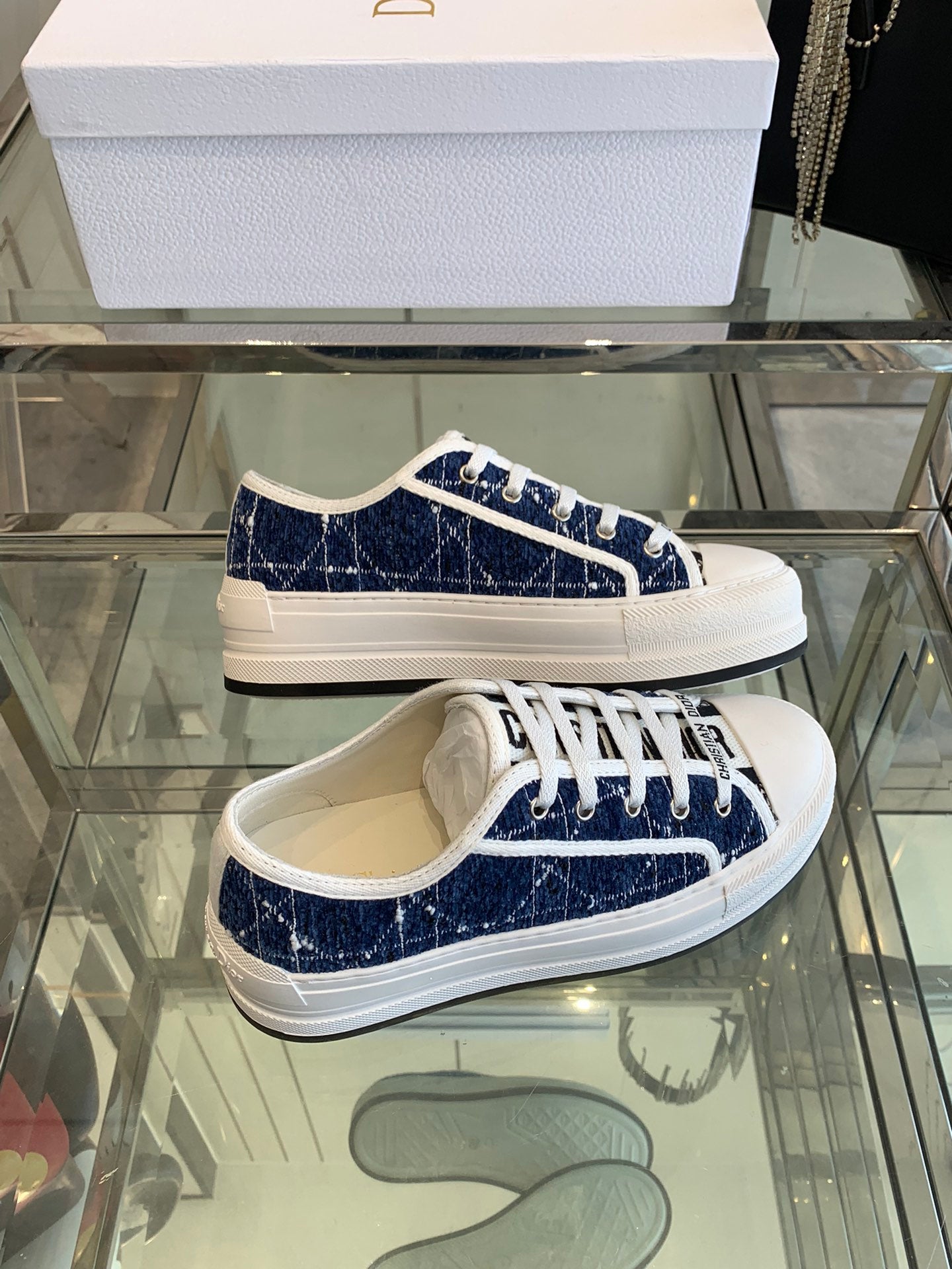 WALK'N PLATFORM SNEAKER DENIM BLUE CANNAGE TWEED - 35