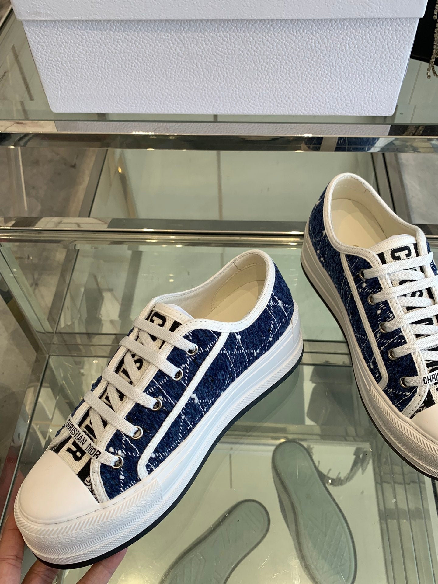 WALK'N PLATFORM SNEAKER DENIM BLUE CANNAGE TWEED - 35