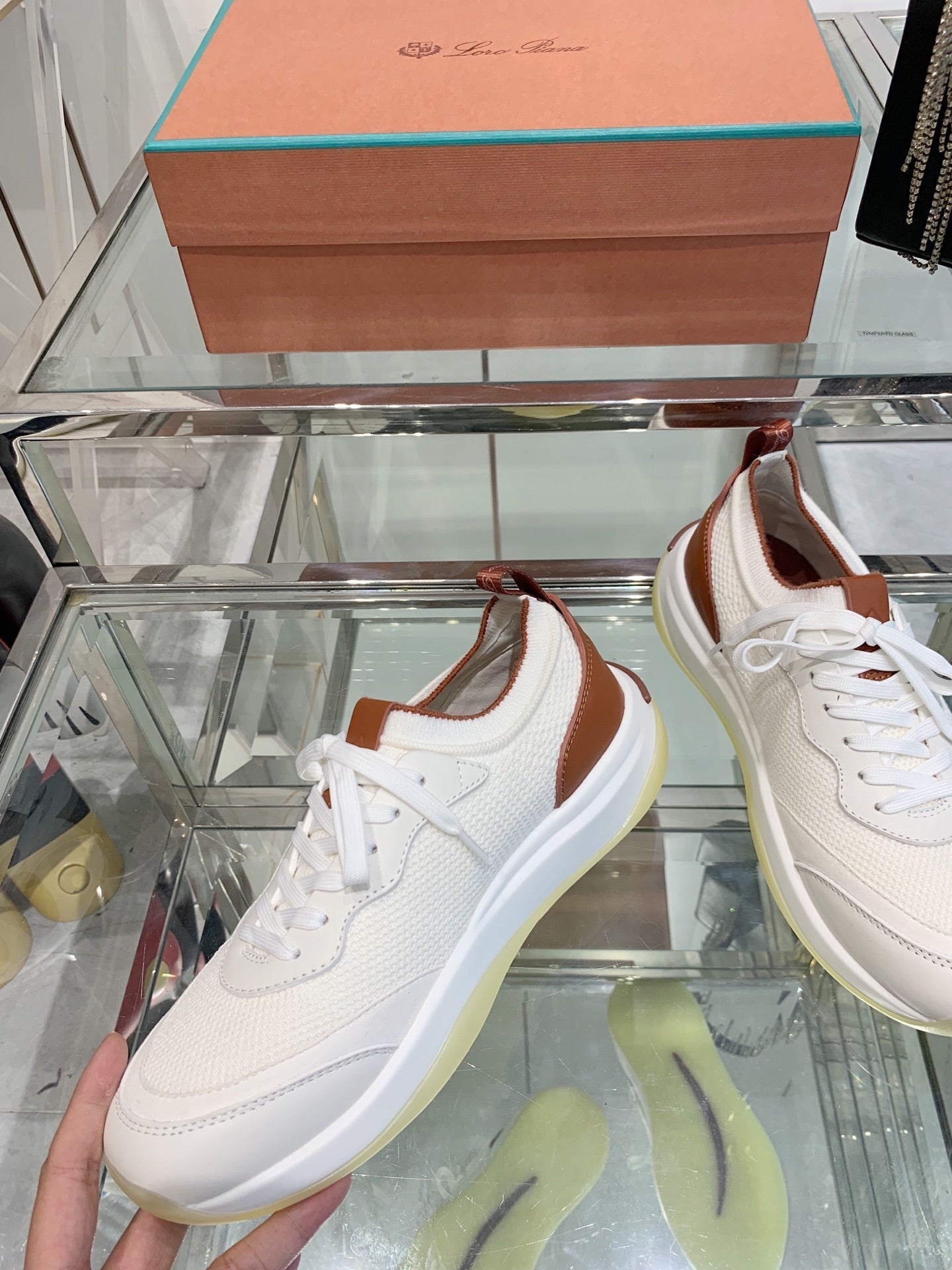 SNEAKER IN WHITE CANVAS MIX SUEDE WITH LAMBSKIN - 39