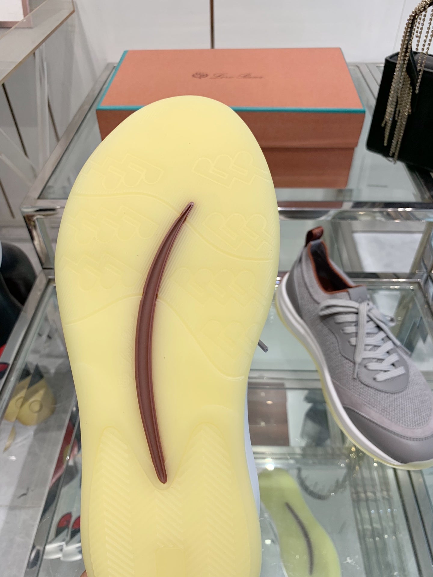 SNEAKER IN GRAY CANVAS MIX SUEDE WITH LAMBSKIN - 39