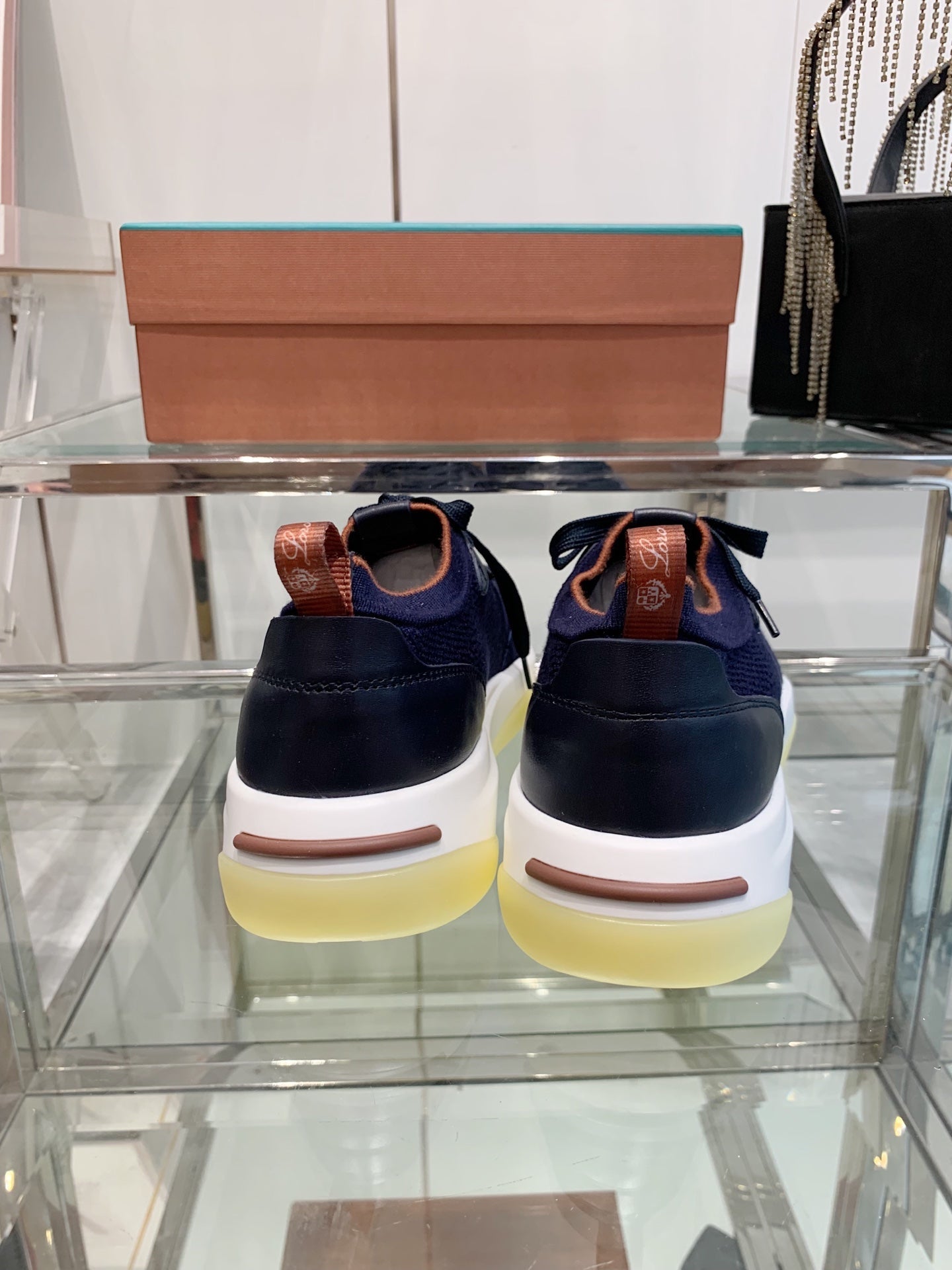 SNEAKER IN MIDNIGHT BLUE CANVAS MIX SUEDE WITH LAMBSKIN - 39
