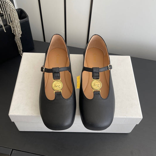 TУФЛІ CHLOÉ 26S МЕРІ ДЖЕЙН З ЧОРНОЇ ТЕЛЯЧОЇ ШКІРИ
