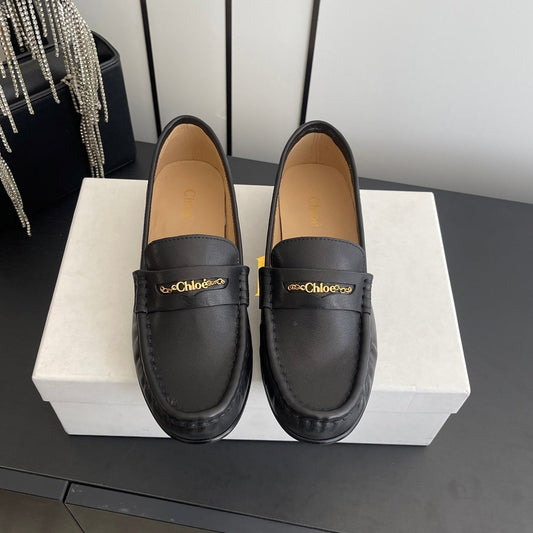 ЛОФЕРИ CHLOÉ 26S З ЧОРНОЇ ТЕЛЯЧОЇ ШКІРИ