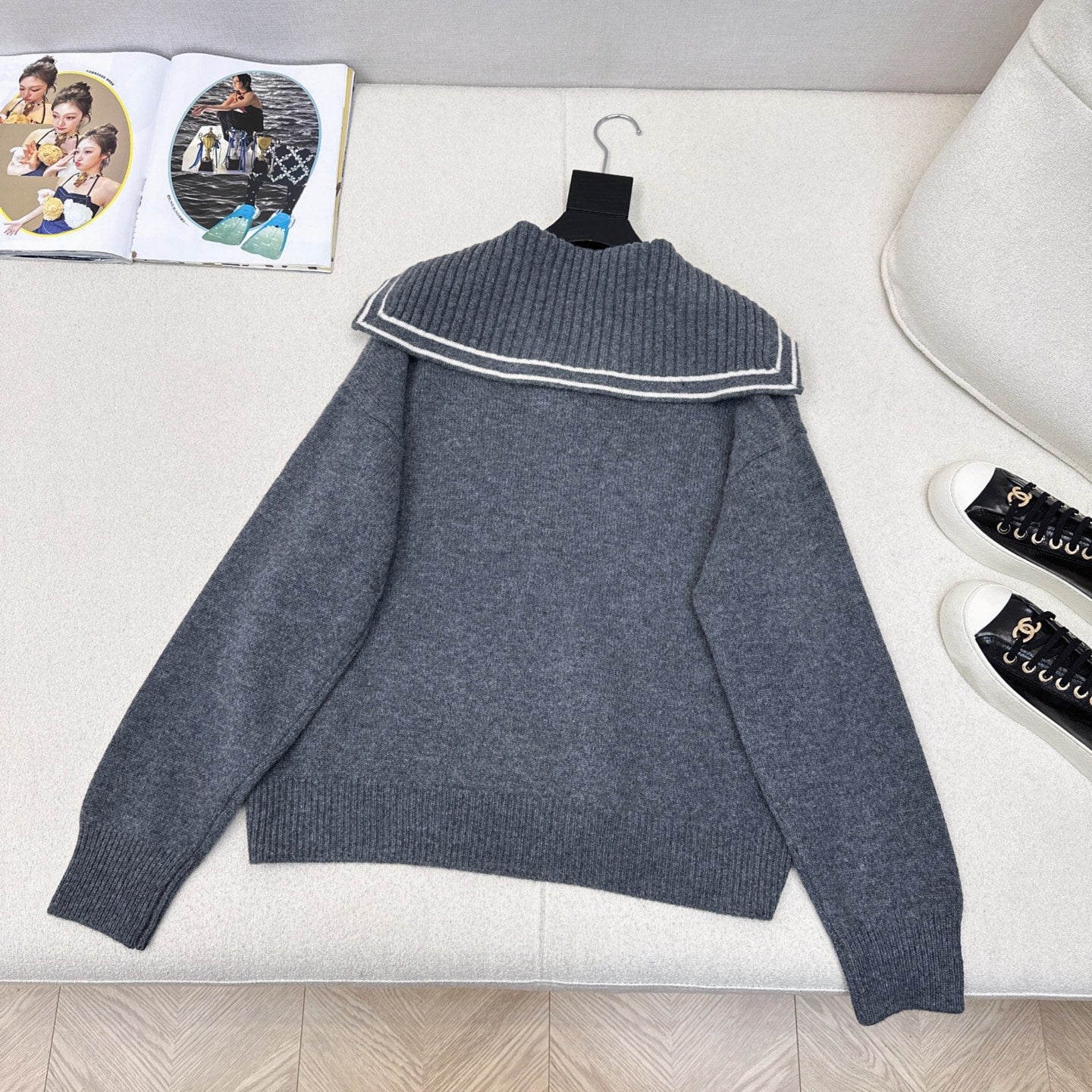 Gucci 25 Knitted Sweater Jacquard Wool Fabric