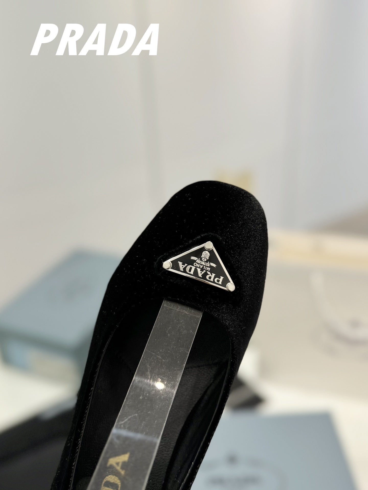 Pra Pumps 40 Square Sole Black Velvet - 35
