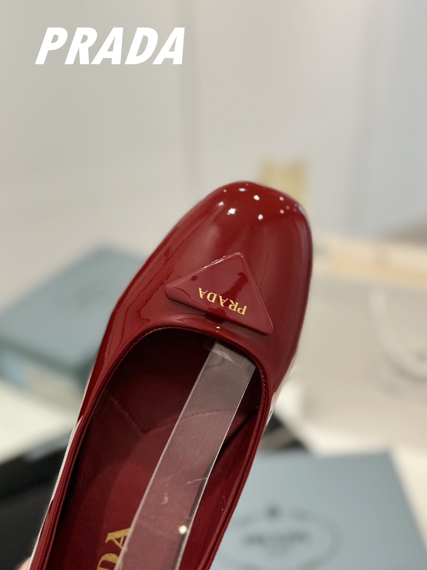 Pra Pumps 40 Square Sole Wine Patent Leather - 35
