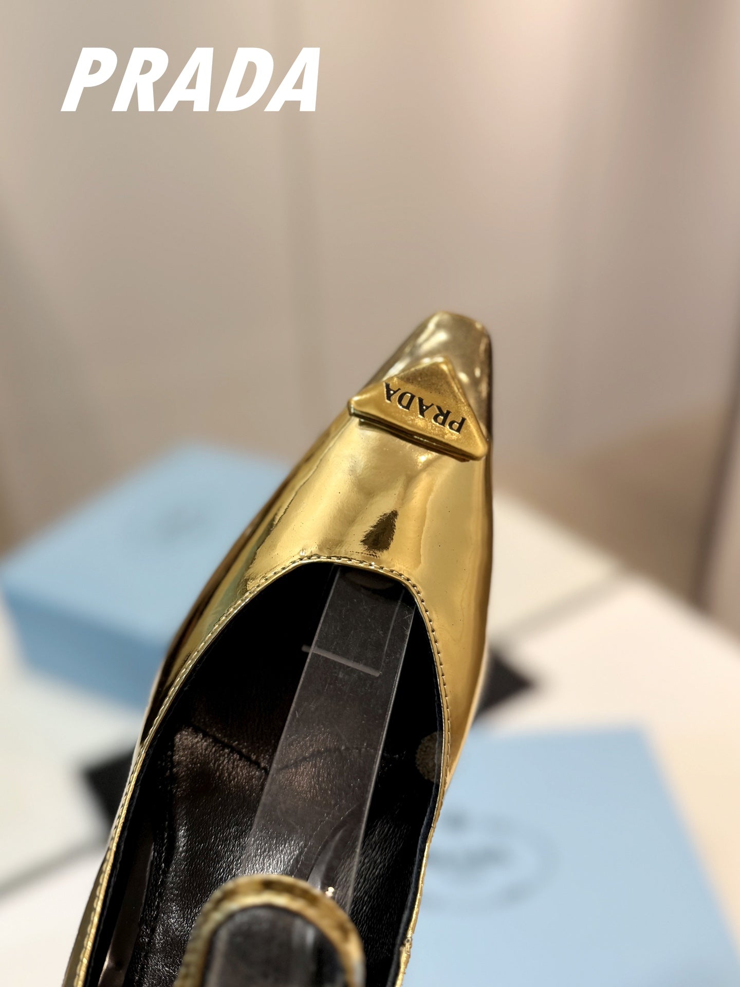 PRA BRUSHED PUMPS METALLIC GOLD LAMBSKIN - 35