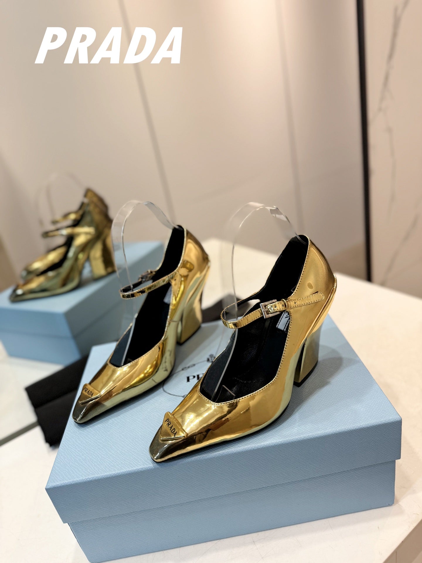 PRA BRUSHED PUMPS METALLIC GOLD LAMBSKIN - 35