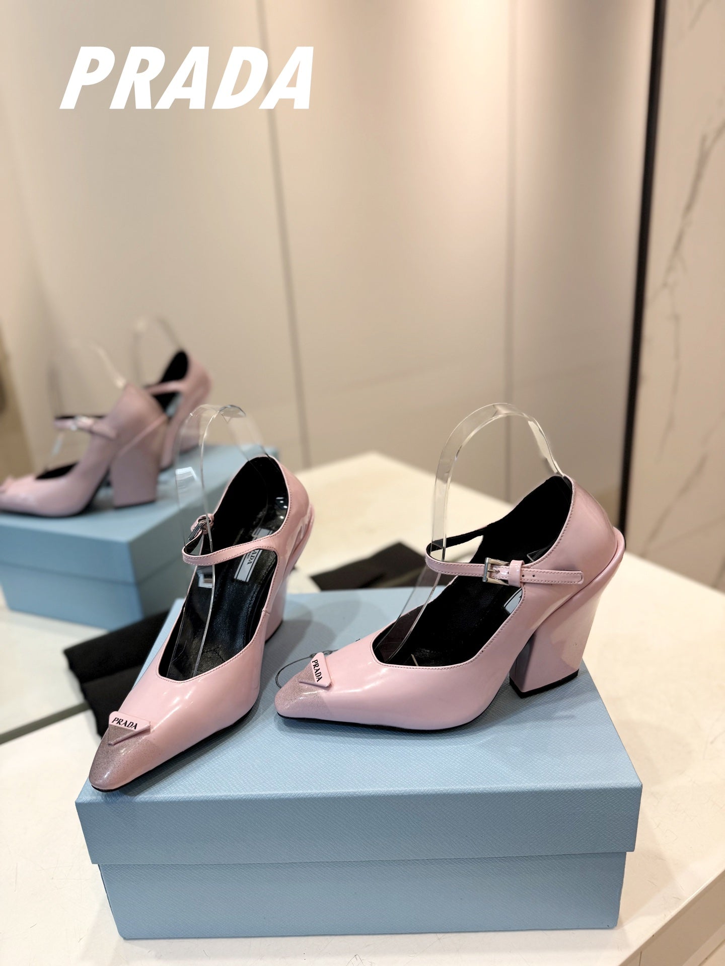 PRA BRUSHED PUMPS PASTEL PINK LAMBSKIN - 35