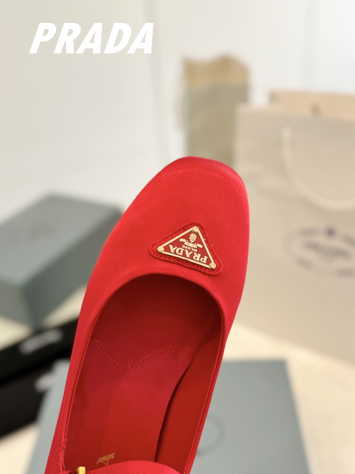 Pra Ballerina Pumps 40 Red Suede Fabric - 35