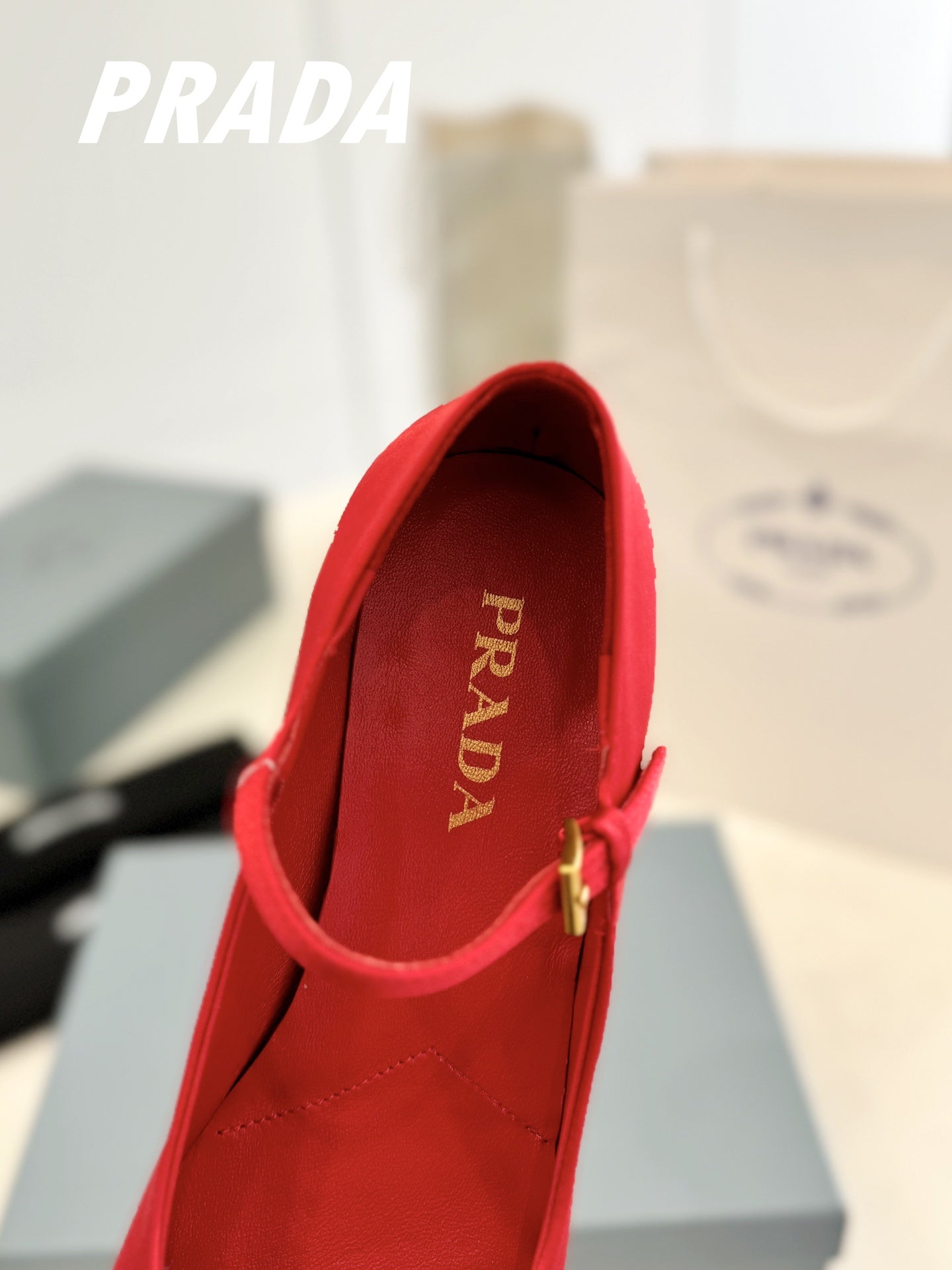 Pra Ballerina Pumps 40 Red Suede Fabric - 35