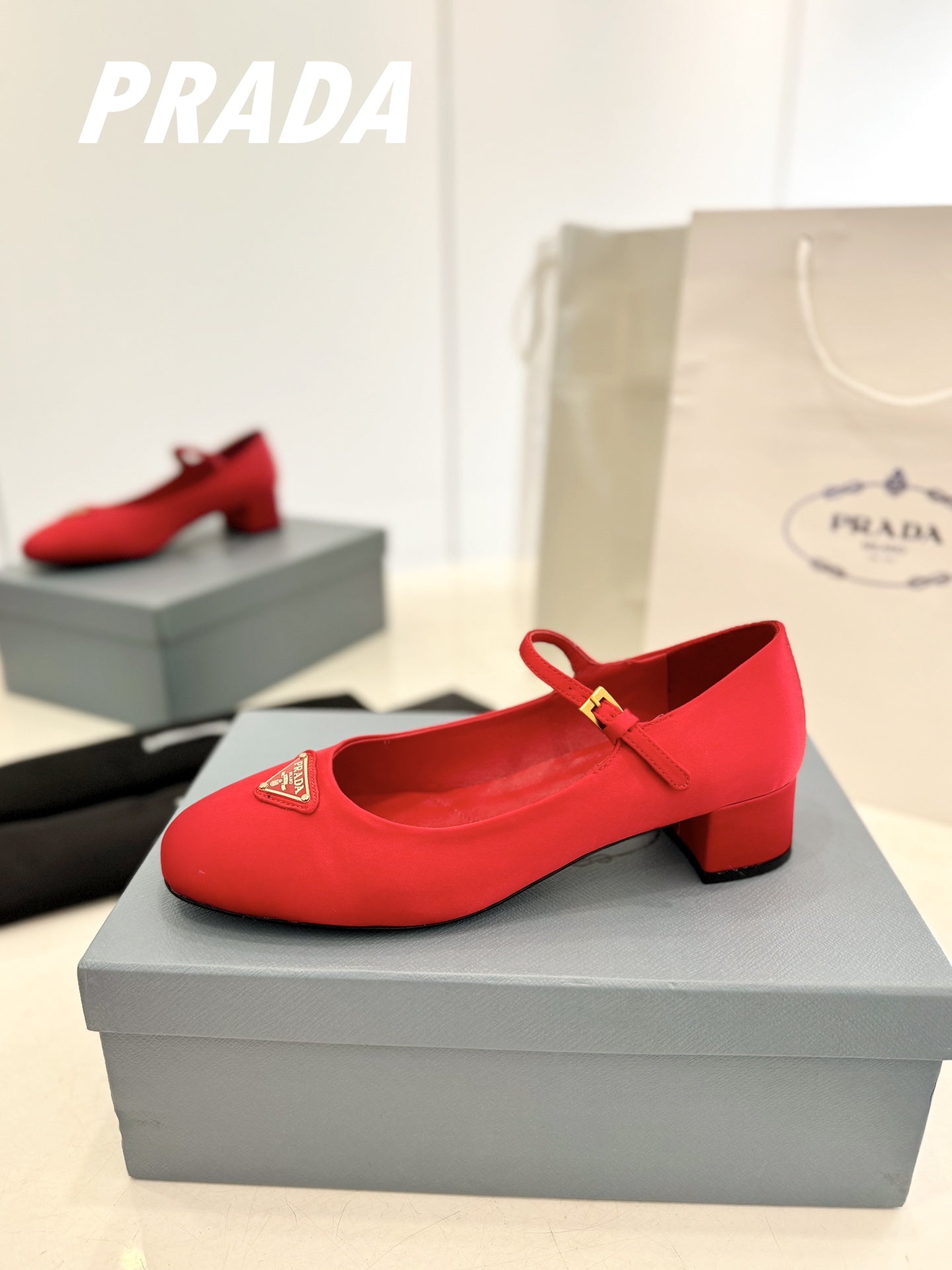 Pra Ballerina Pumps 40 Red Suede Fabric - 35