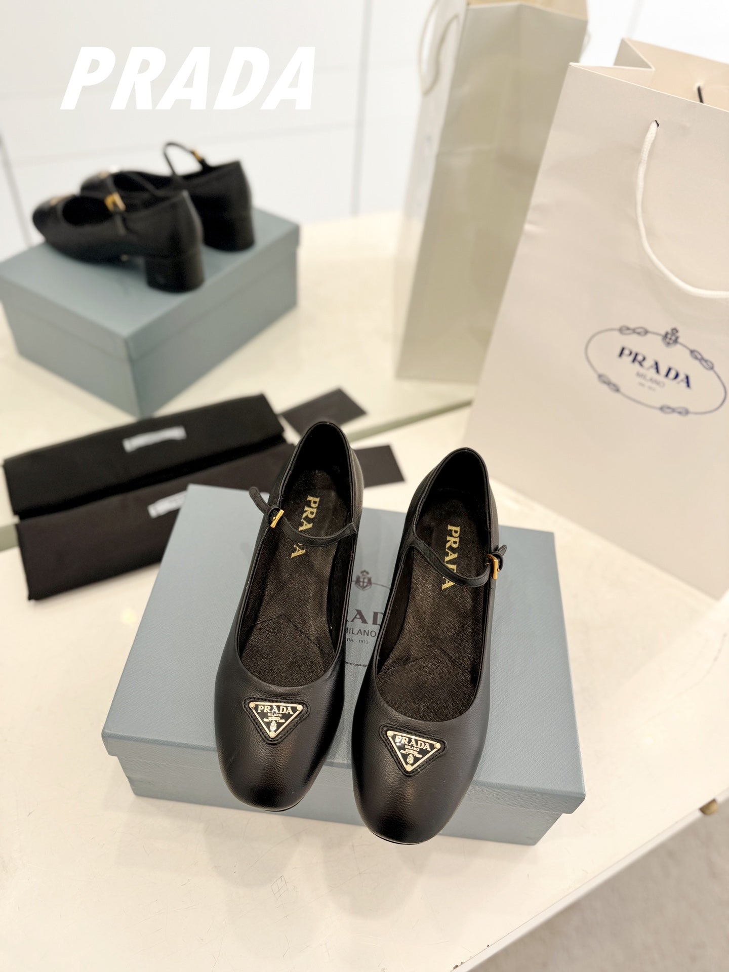 Pra Ballerina Pumps 40 Black Lambskin - 35