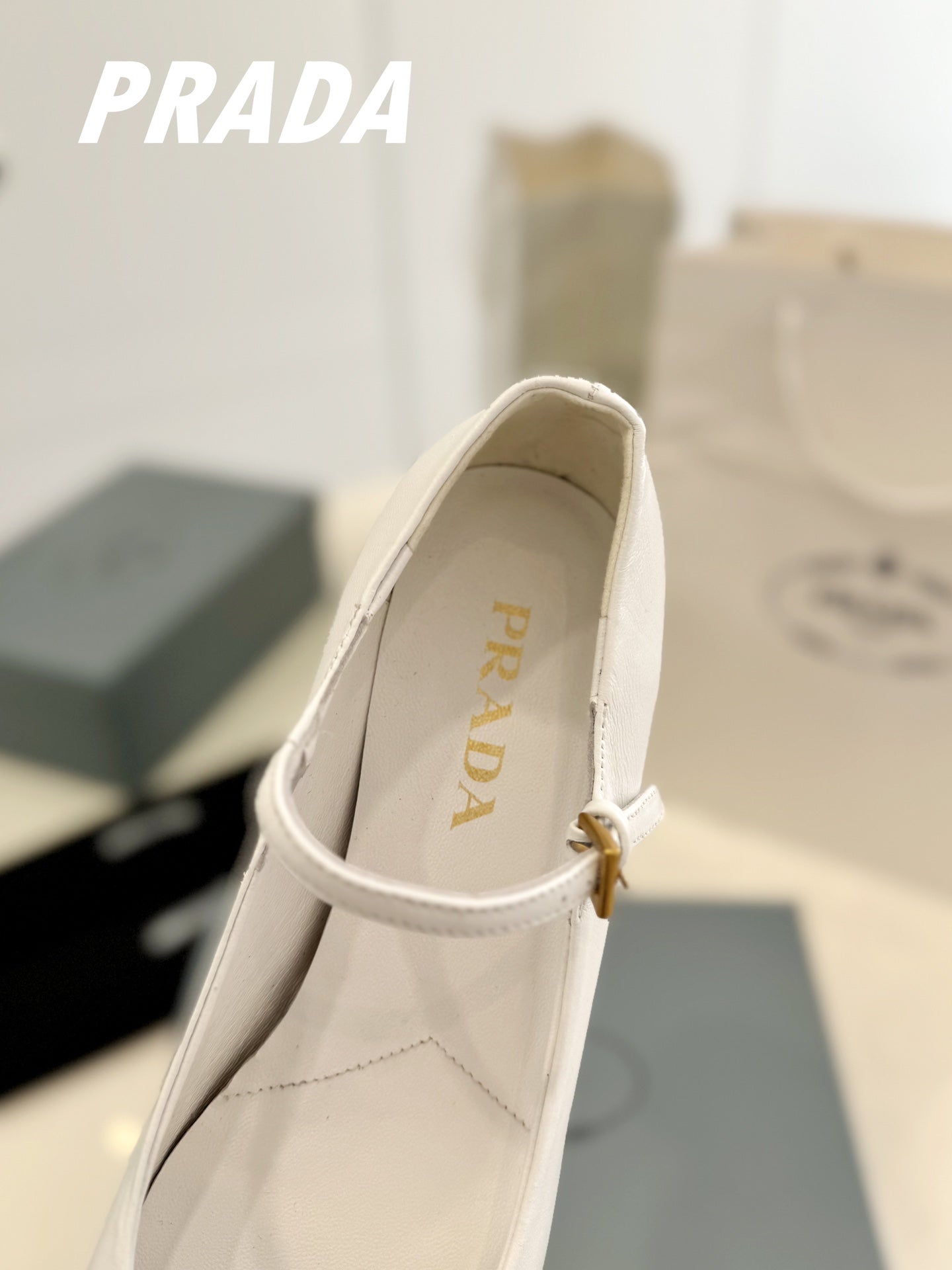 Pra Ballerina Pumps 40 White Lambskin - 35