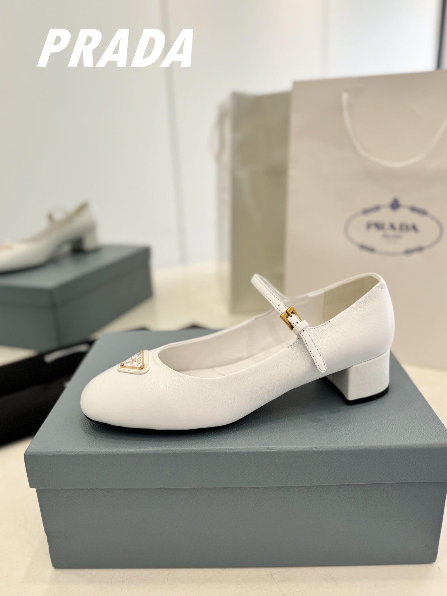 Pra Ballerina Pumps 40 White Lambskin - 35