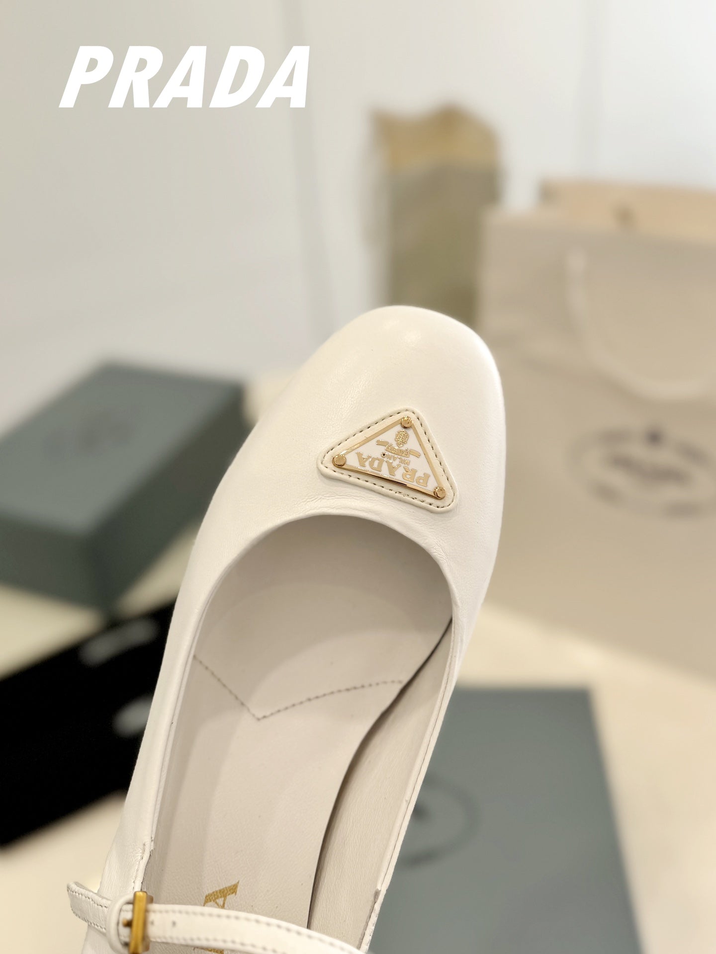 Pra Ballerina Pumps 40 White Lambskin - 35