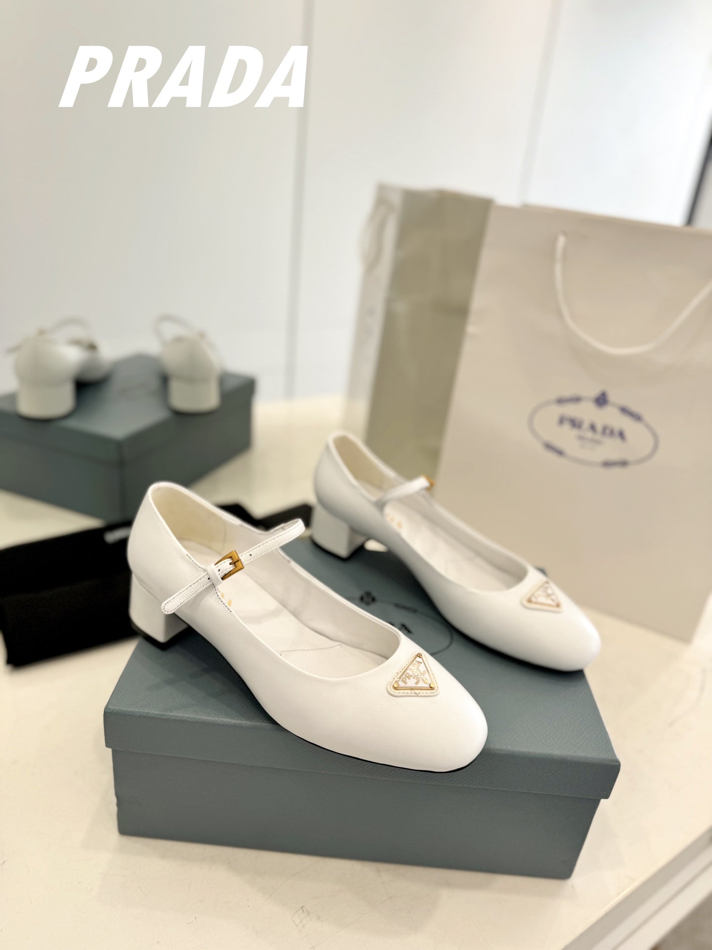 Pra Ballerina Pumps 40 White Lambskin - 35