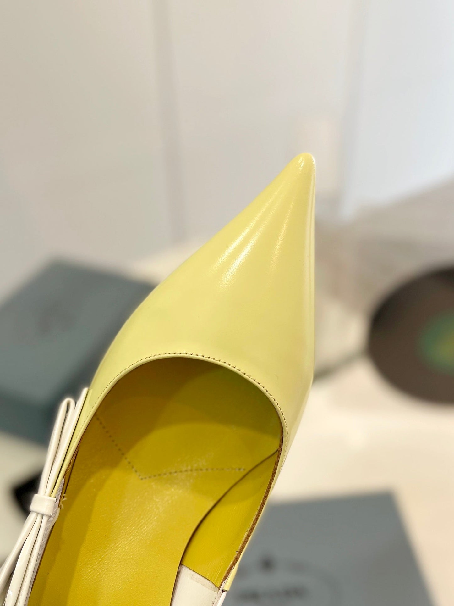 Pra Pump 45 Square Sole Vanilla White Patent Leather - 35
