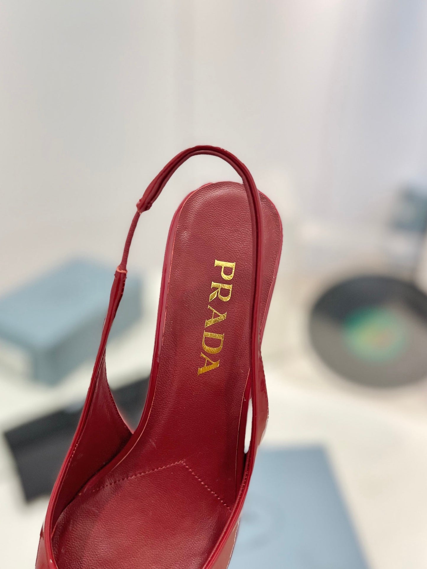 Pra Slingback Pumps 75 Red Patent Leather - 35