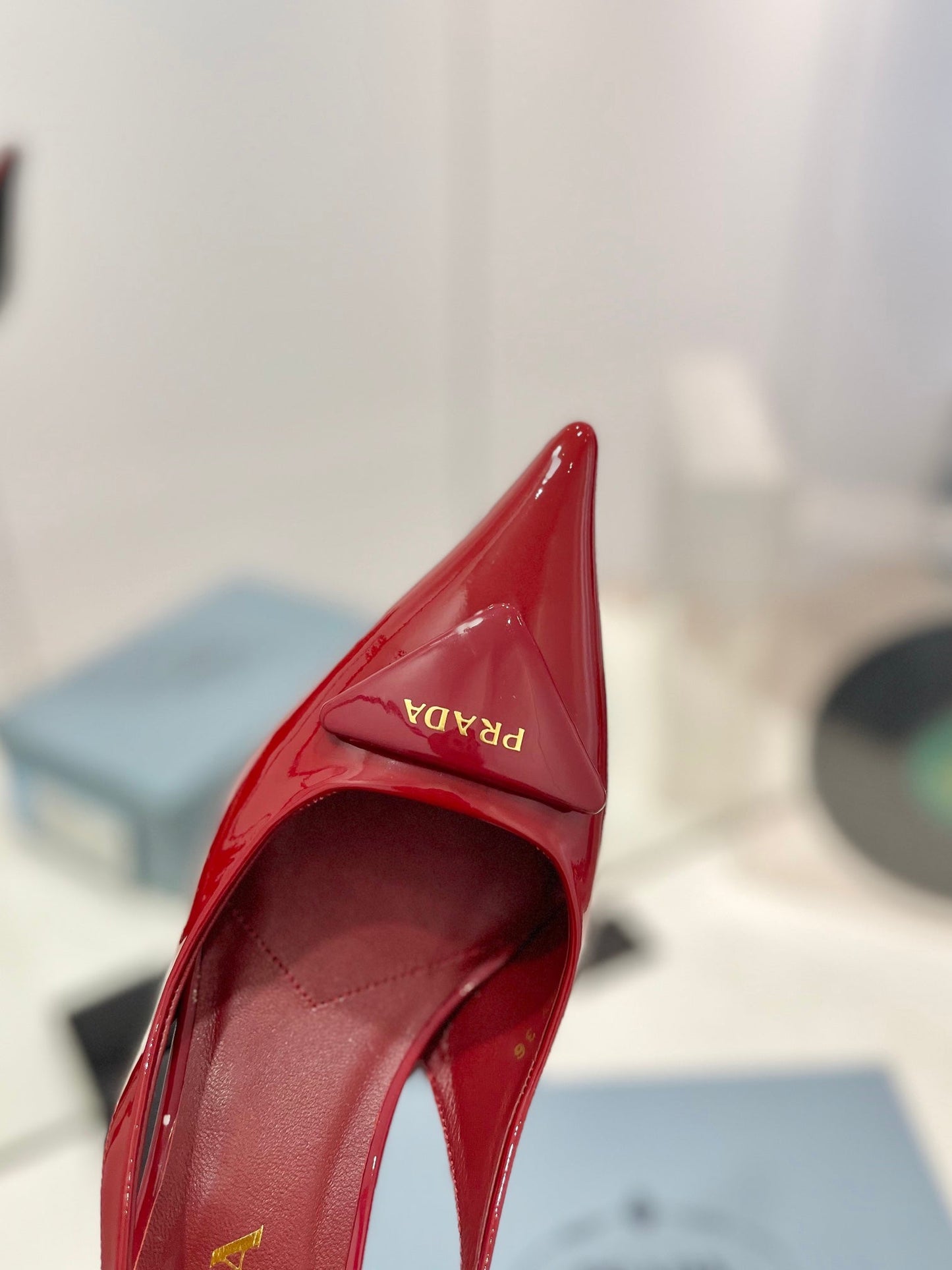 Pra Slingback Pumps 75 Red Patent Leather - 35