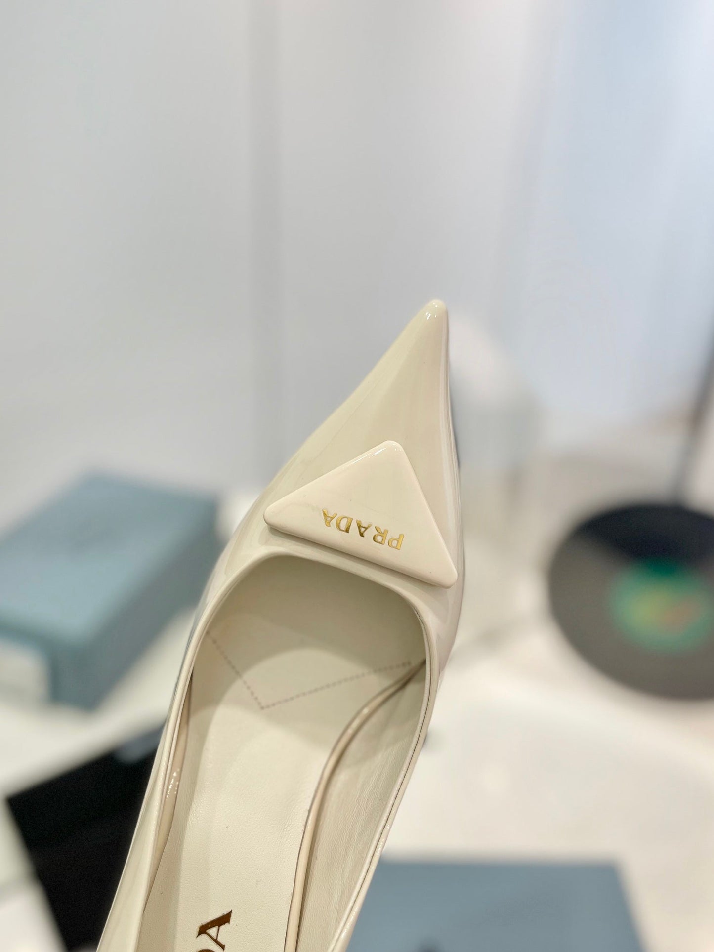 Pra Pumps 75 White Patent Leather - 35