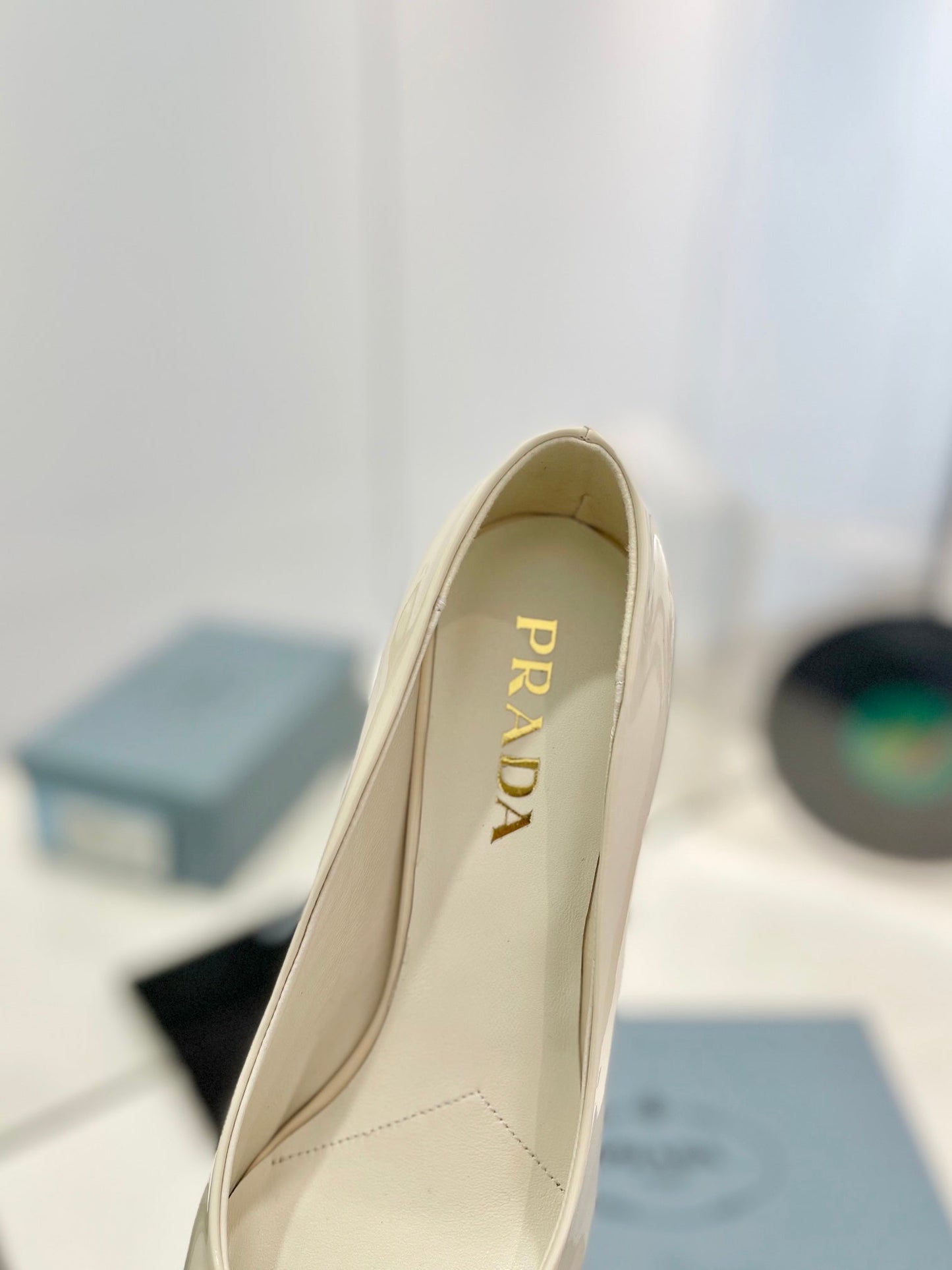 Pra Pumps 75 White Patent Leather - 35