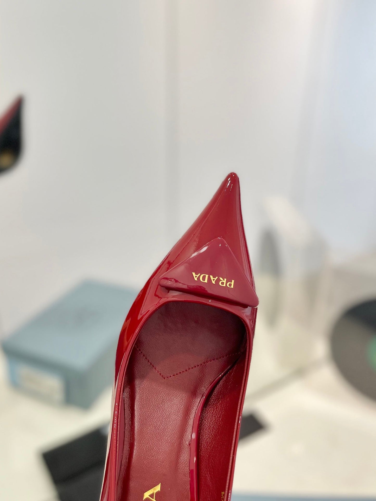 Pra Pumps 75 Red Patent Leather - 35
