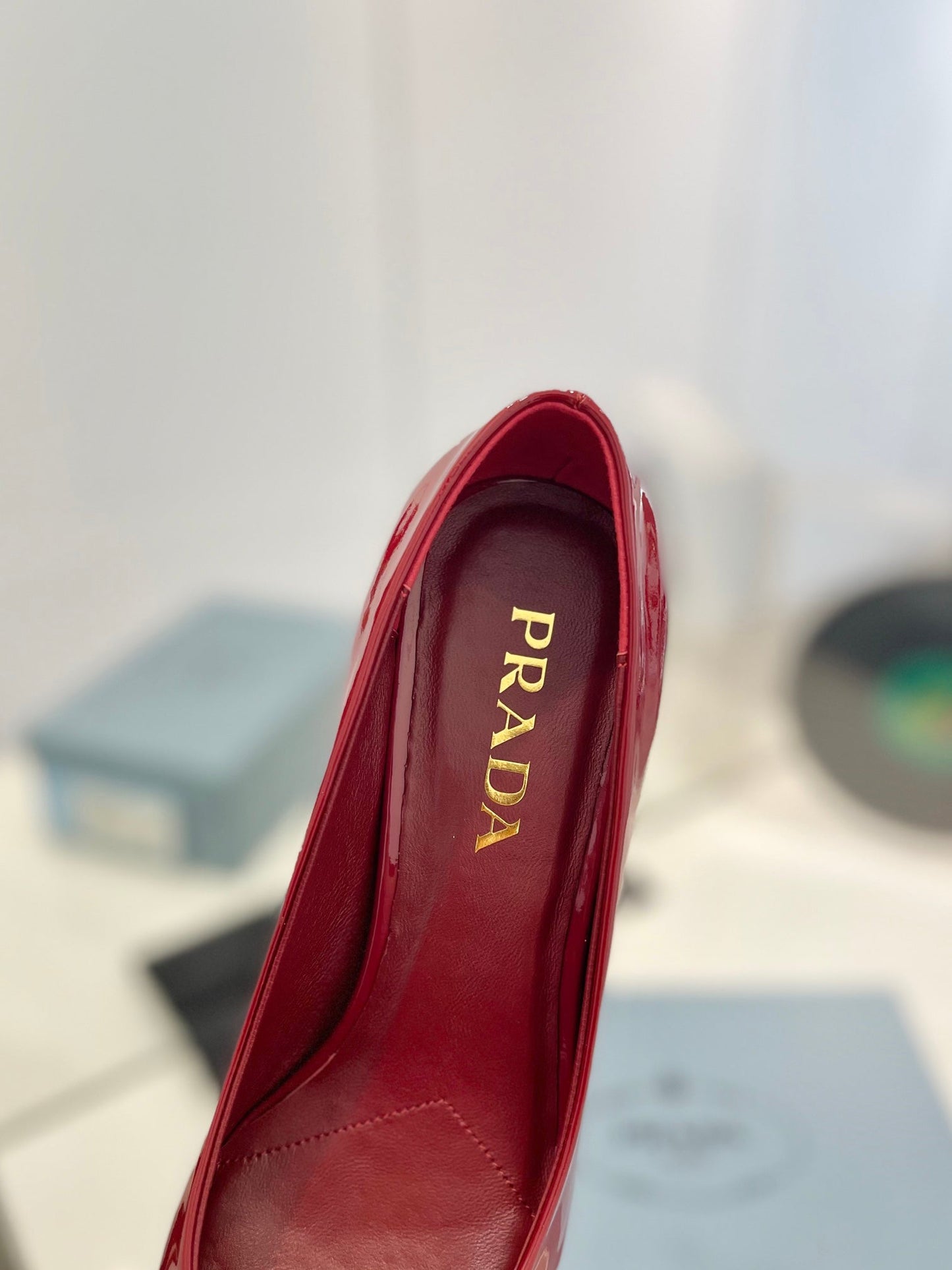 Pra Pumps 75 Red Patent Leather - 35