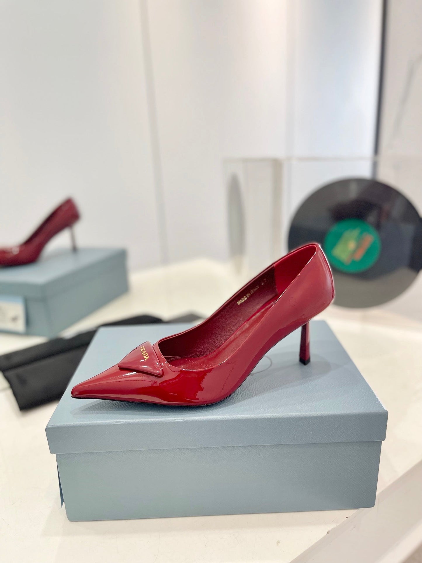 Pra Pumps 75 Red Patent Leather - 35