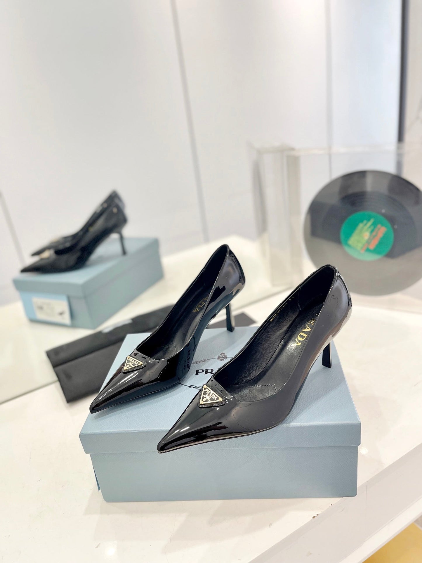 Pra Pumps 75 Black Patent Leather - 35