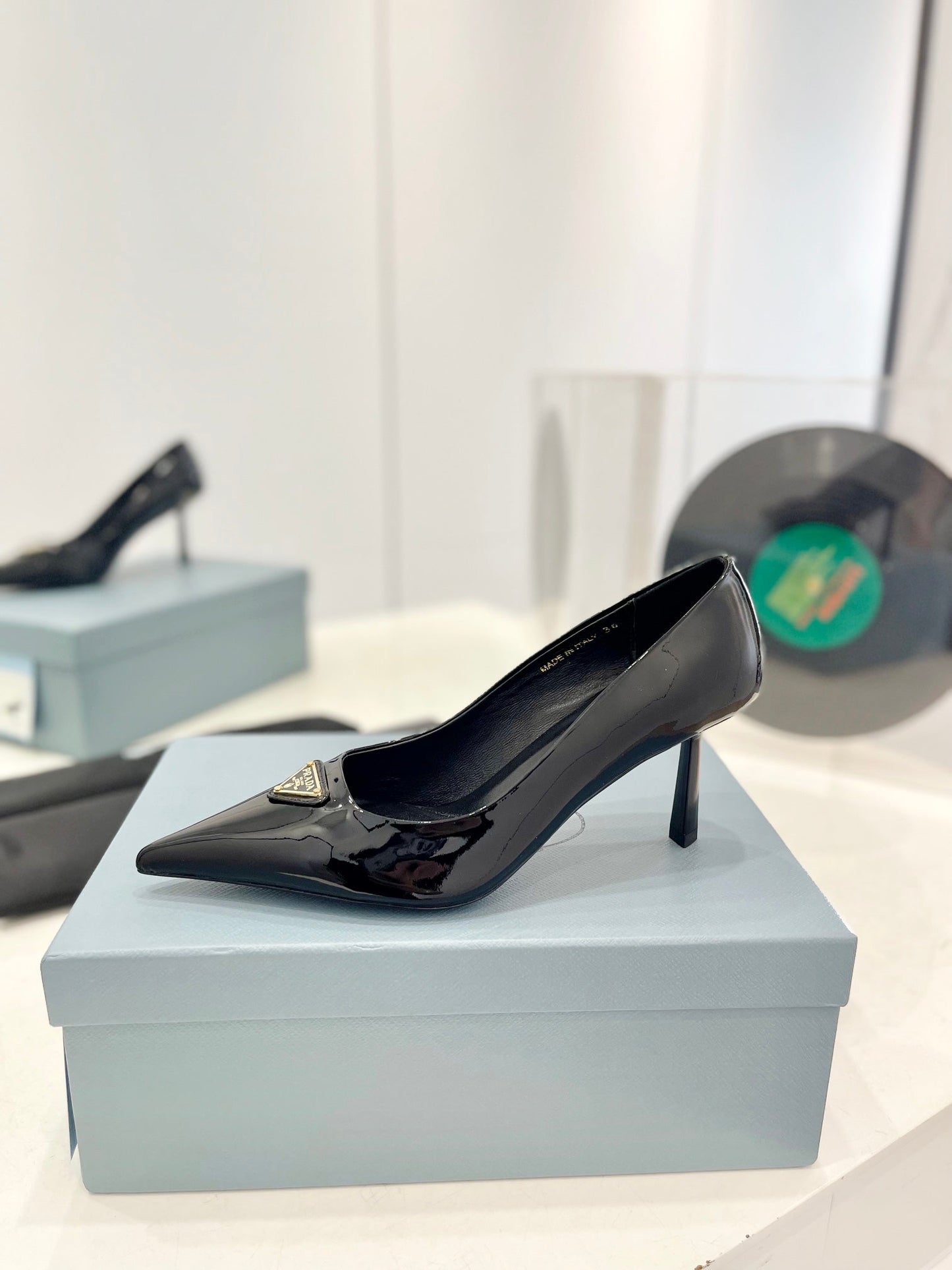 Pra Pumps 75 Black Patent Leather - 35