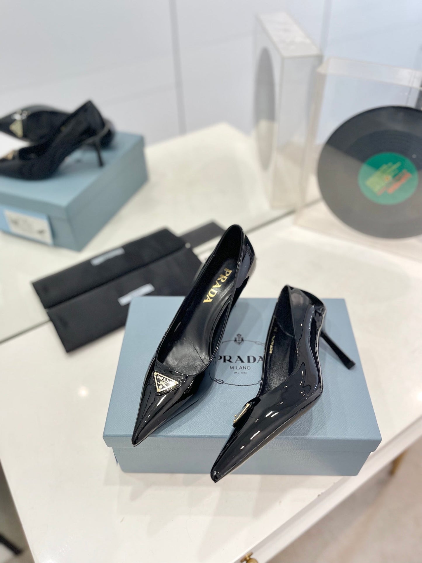 Pra Pumps 75 Black Patent Leather - 35