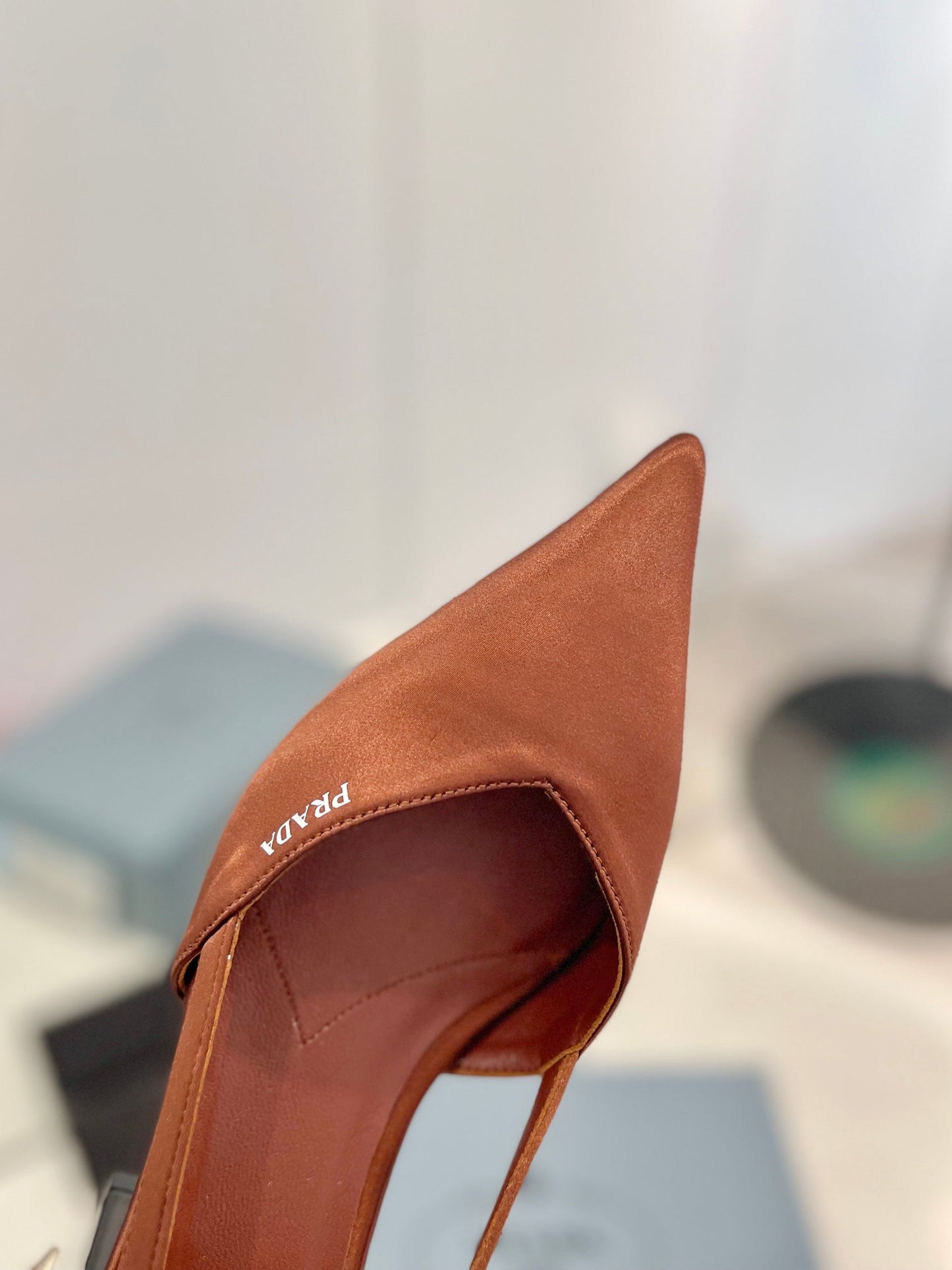 Pra Pumps 50 Square Sole Brown Suede Fabric - 35
