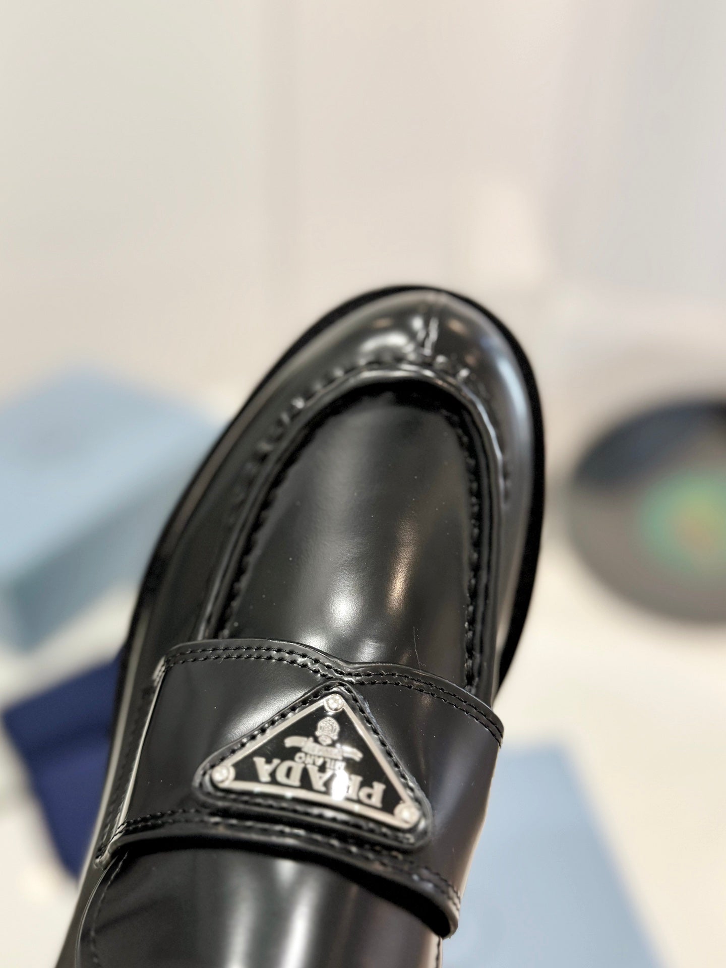 PRA BRUSHED LOAFERS BLACK LAMBSKIN - 35