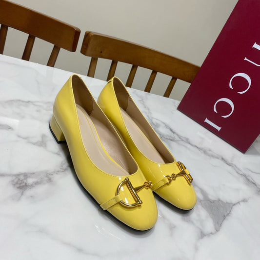 БАЛЕТКИ GUCCI 26S HORSEBIT З ЖОВТОЇ ТЕЛЯЧОЇ ШКІРИ