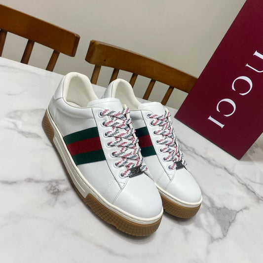 КРОСІВКИ GUCCI 26S З БІЛОЇ ТЕЛЯЧОЇ ШКІРИ