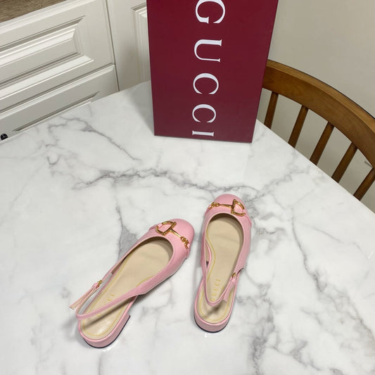 Балетки GUCCI 26S SLINGBACK з рожевої телячої шкіри