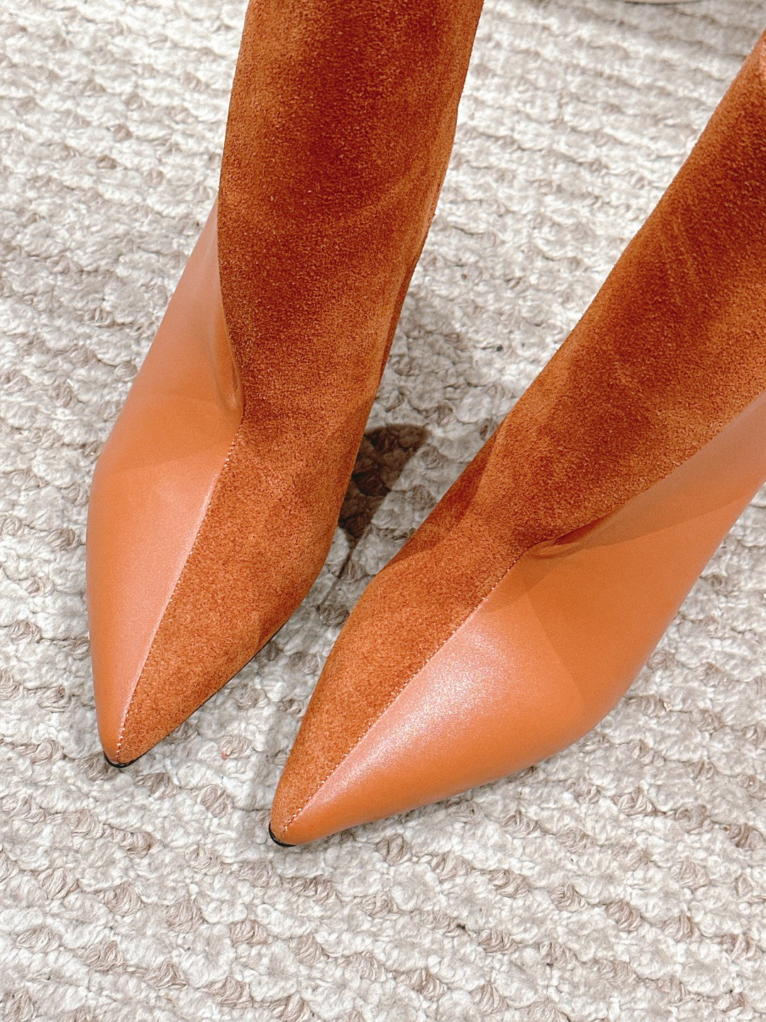 HILONA 6 CM ANKLE BOOTS IN BRONZE BROWN CALFSKIN AND SUEDE - 39