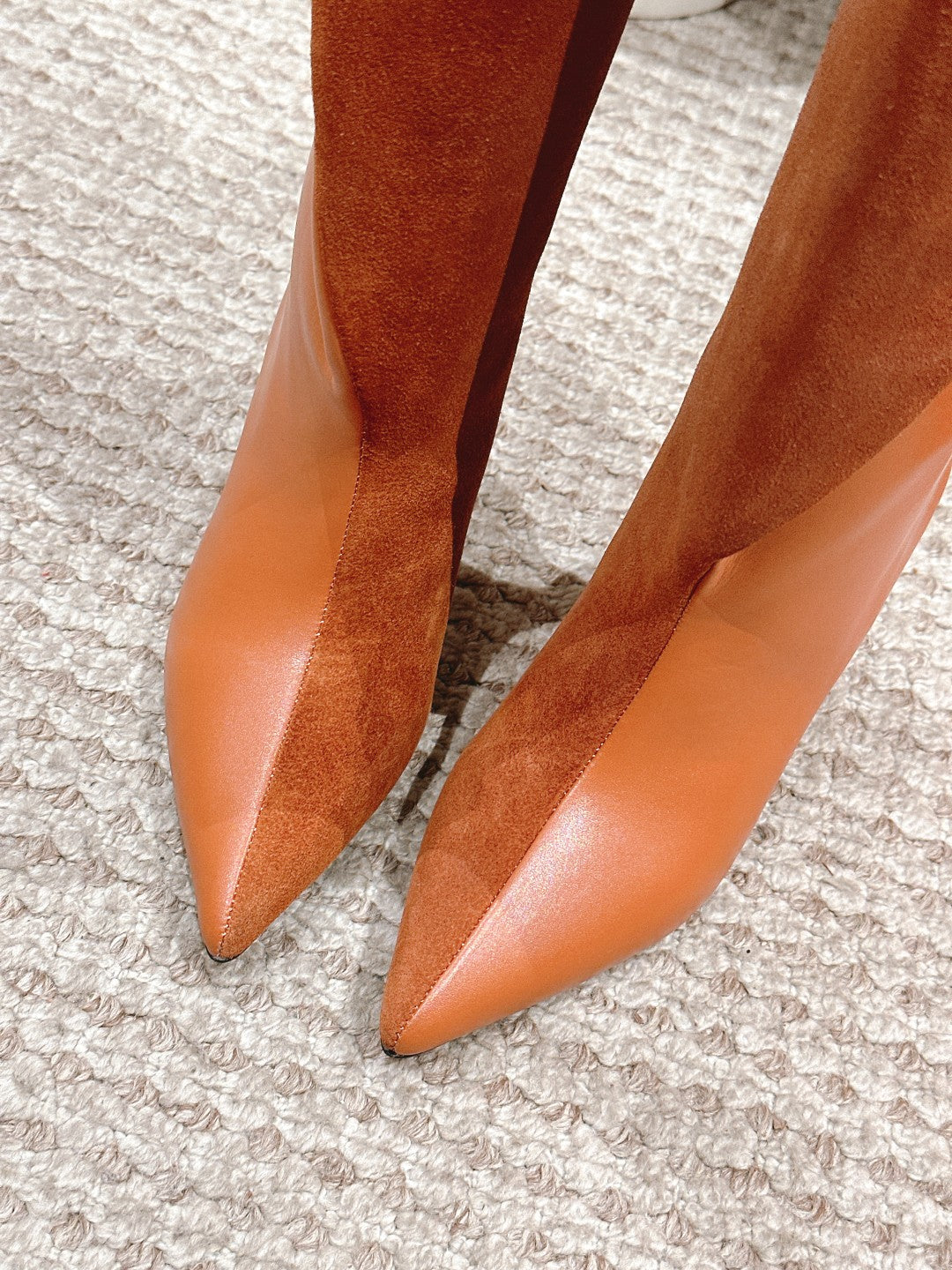 HILONA 6 CM BOOTS IN BRONZE BROWN CALFSKIN AND SUEDE - 39