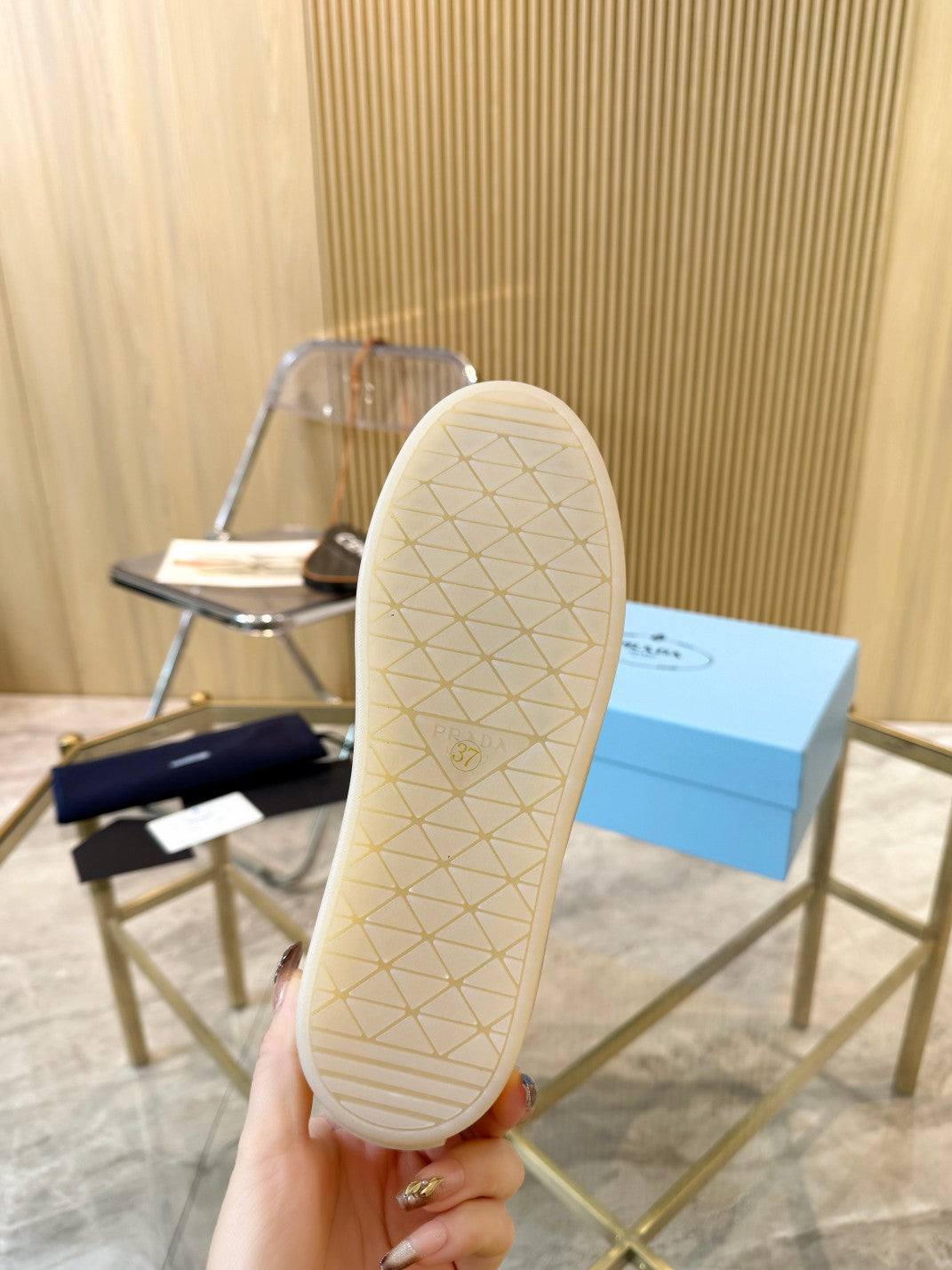 PRA LACE-UP SHOES WHITE CALFSKIN - 35