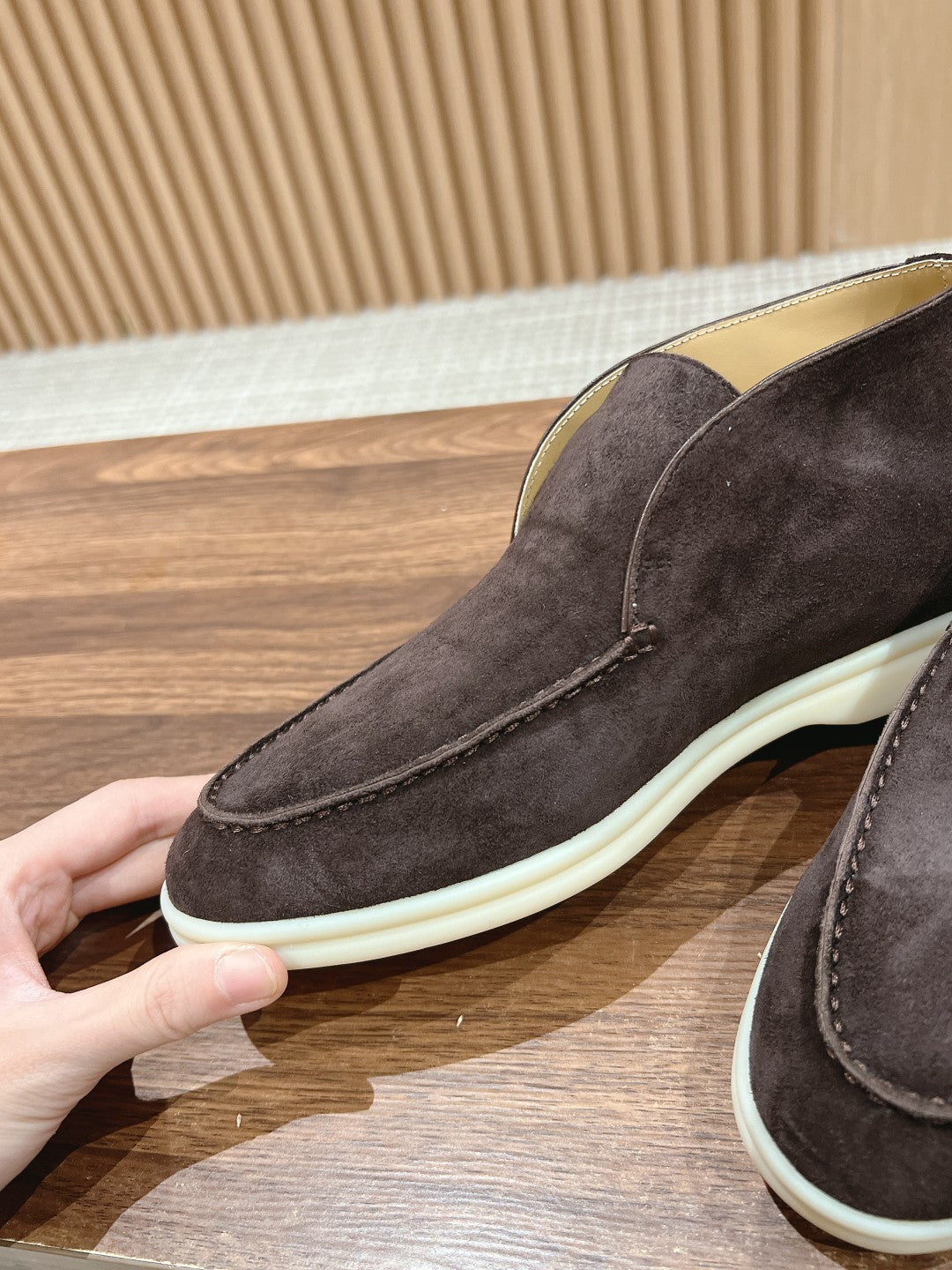 LP OPEN WALK LOAFERS ASH BROWN SUEDE - 35