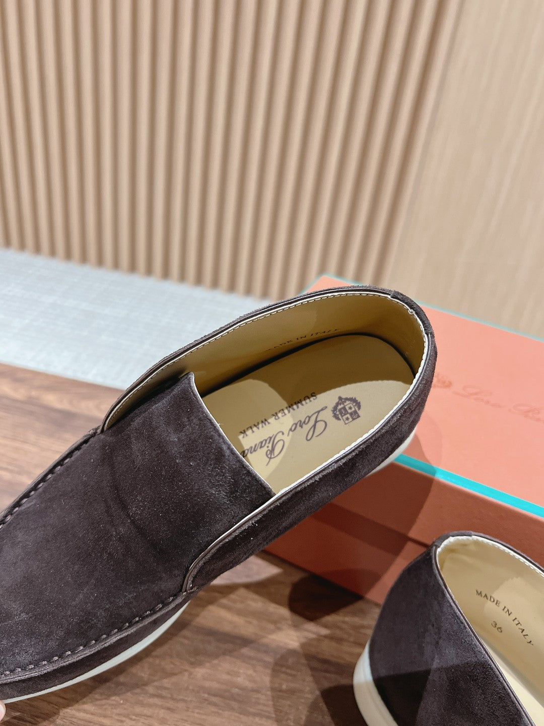 LP OPEN WALK LOAFERS ASH BROWN SUEDE - 35