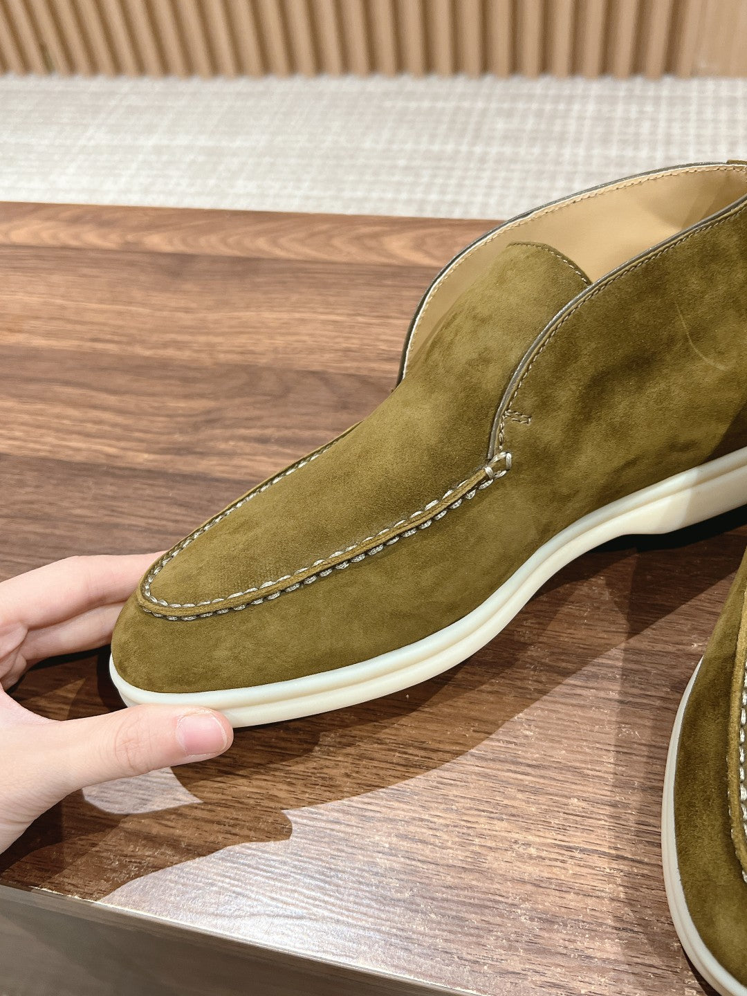 LP OPEN WALK LOAFERS BRIGHT OLIVE SUEDE - 35