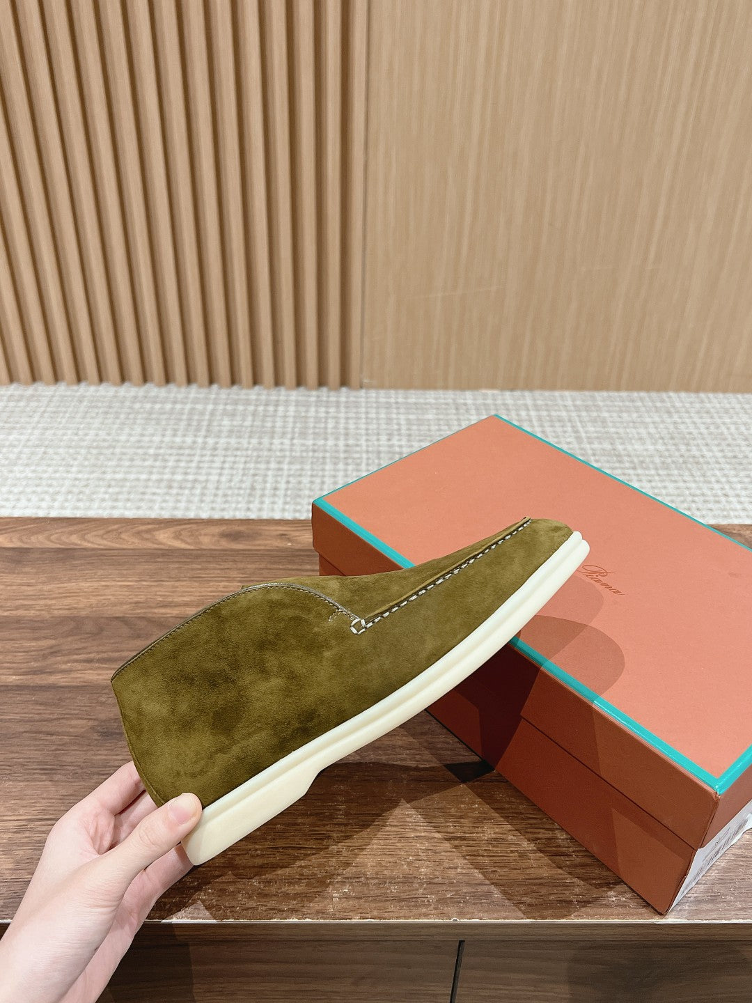 LP OPEN WALK LOAFERS BRIGHT OLIVE SUEDE - 35