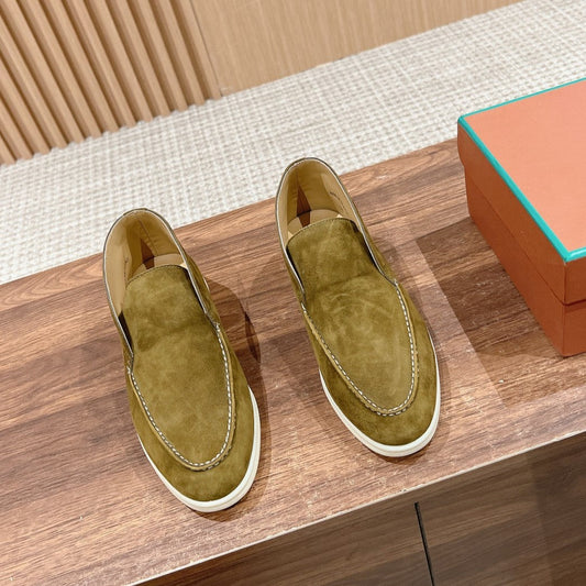 LP OPEN WALK LOAFERS BRIGHT OLIVE SUEDE - 35