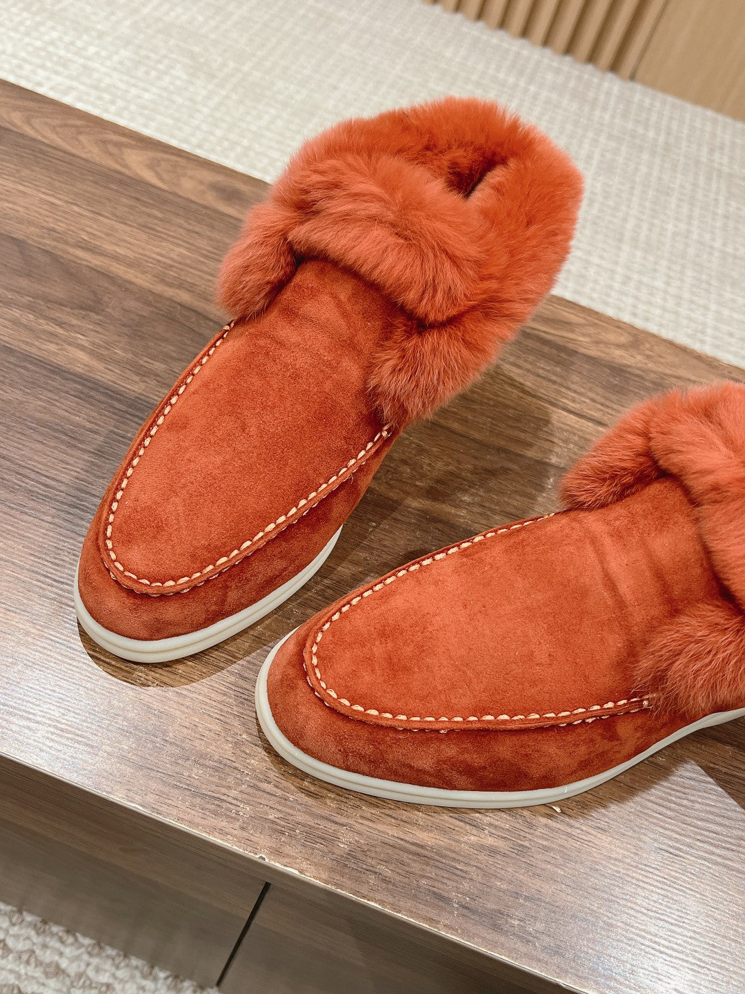 LP CLASSIC SUMMER CHARMS WALK LOAFERS BURNT ORANGE CALFSKIN - 35