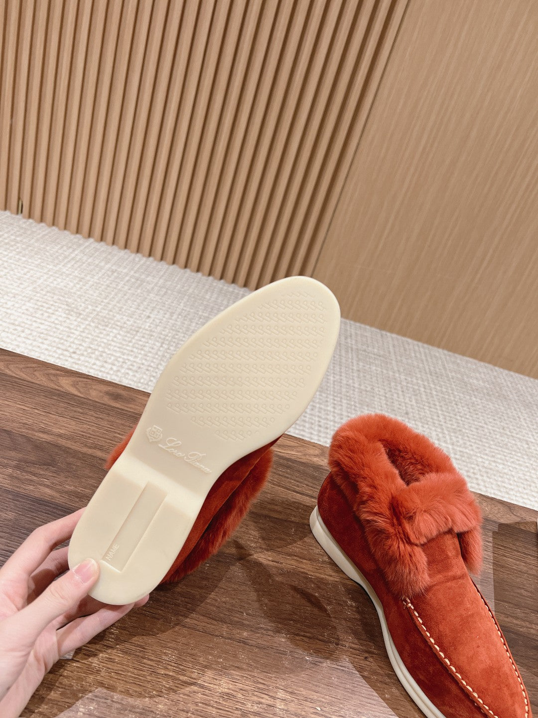 LP CLASSIC SUMMER CHARMS WALK LOAFERS BURNT ORANGE CALFSKIN - 35