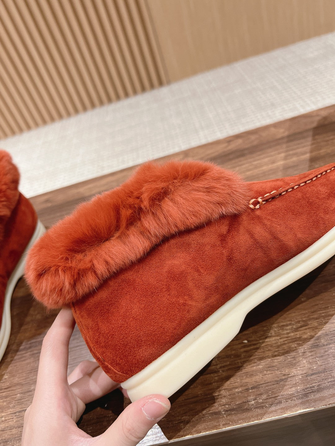 LP CLASSIC SUMMER CHARMS WALK LOAFERS BURNT ORANGE CALFSKIN - 35